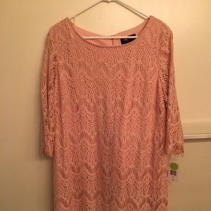 Blush pink dress 3/4 sleeve